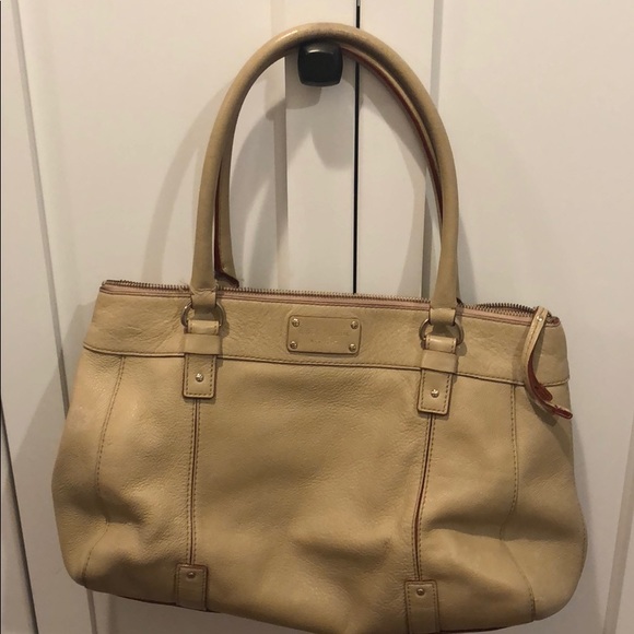 Kate Spade leather bag In Tan/dark cream leather